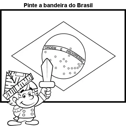 bandeira do brasil para colorir