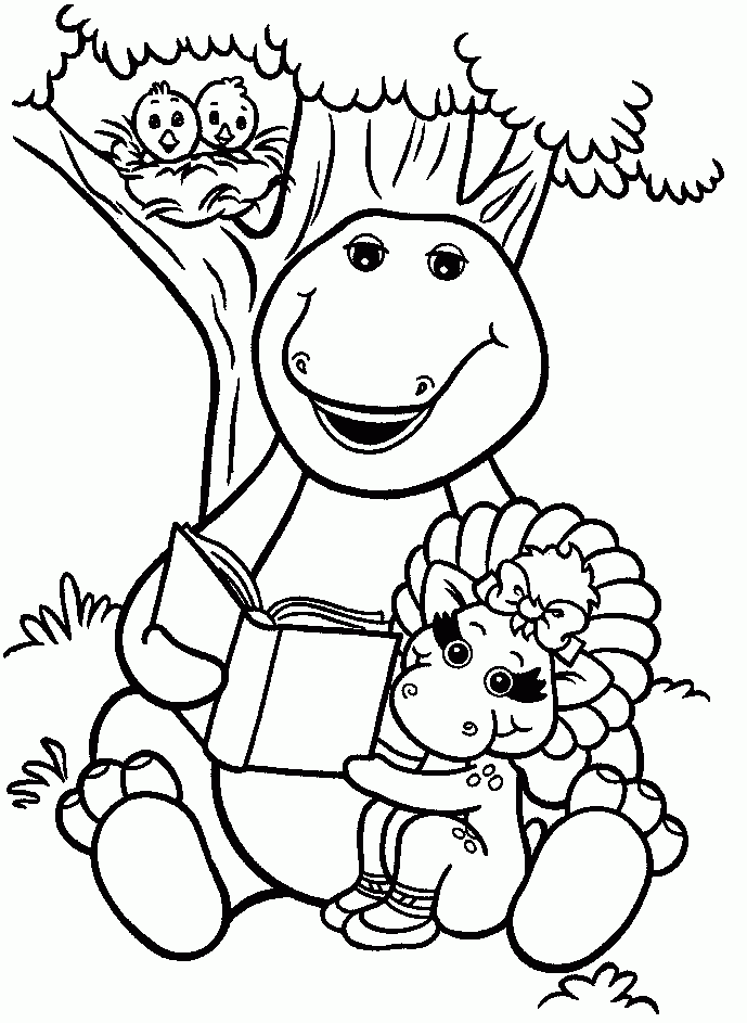 barney e seus amigos para colorir