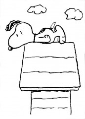 desenho animado do snoopy para colorir