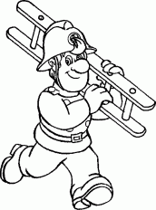 desenho de bombeiro para colorir