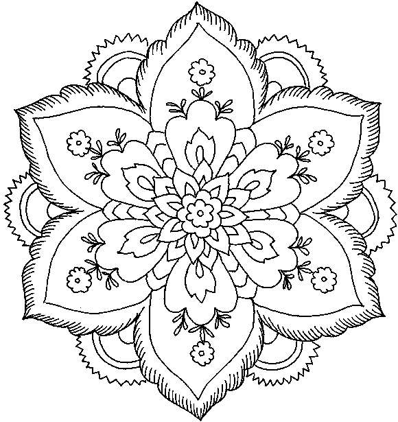 desenho flor para colorir