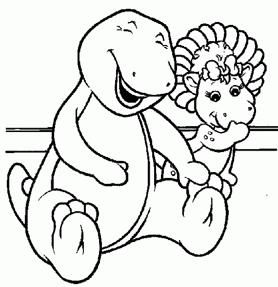 desenho para colorir barney e seus amigos