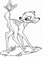 desenho para colorir do bambi