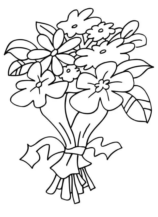 desenho para colorir flor