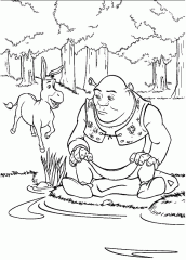 desenho para colorir shrek