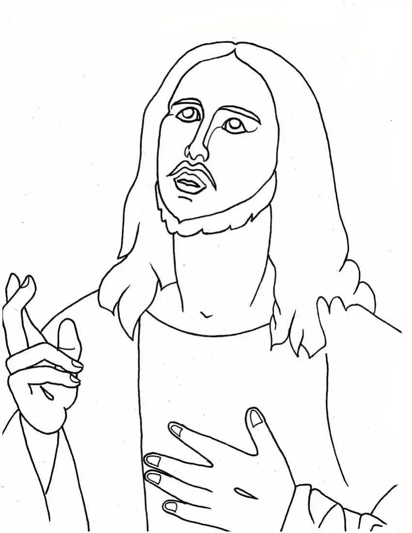 desenho para pintar de jesus