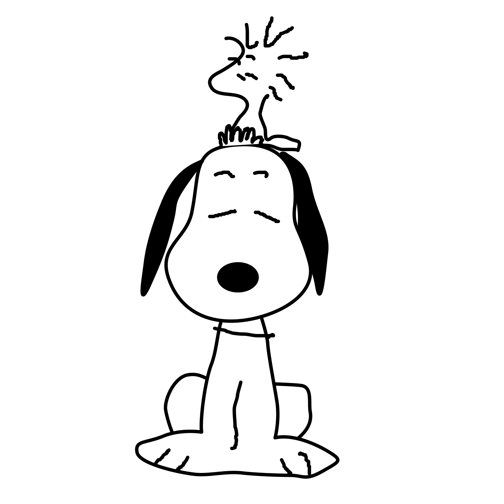 desenho snoopy personagens para colorir