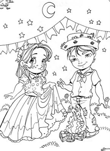 desenhos de festa junina para colorir