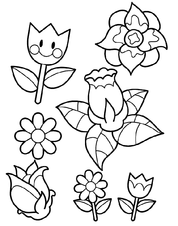 desenhos de flores coloridas para imprimir