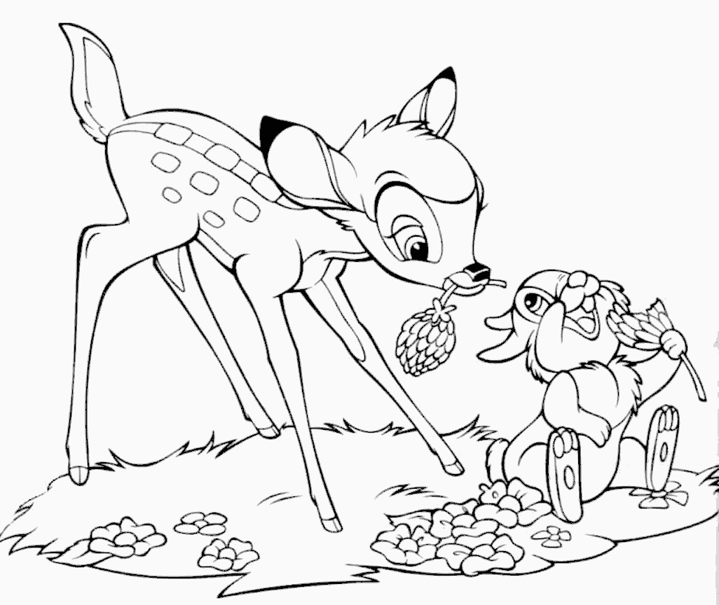 desenhos para colorir bambi