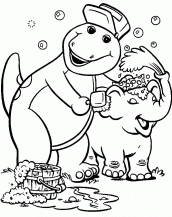 desenhos para colorir barney e seus amigos