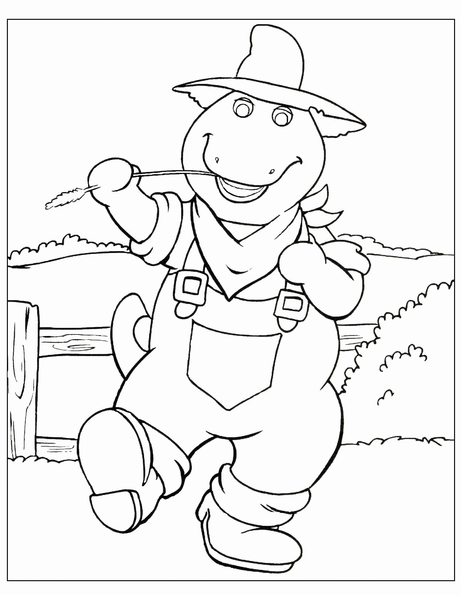 desenhos para colorir barney