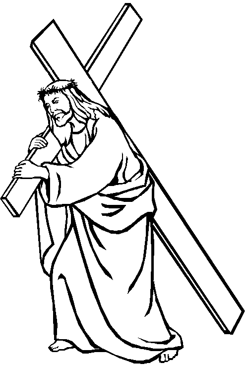desenhos para colorir da via crucis de jesus