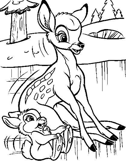 desenhos para colorir do bambi