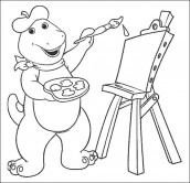desenhos para colorir do barney