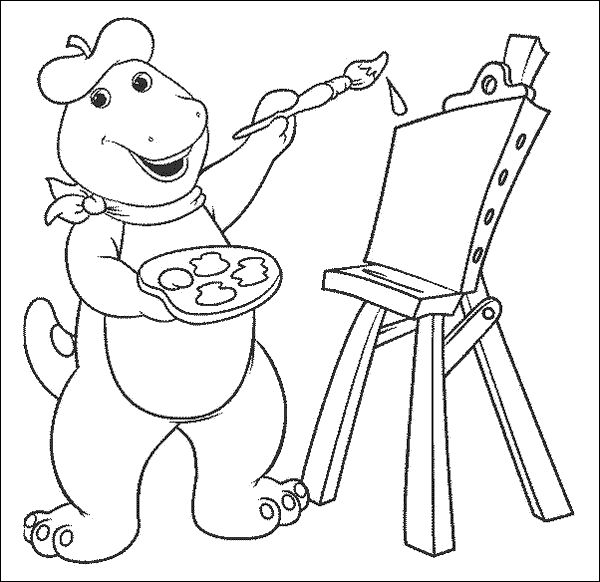 desenhos para colorir do barney