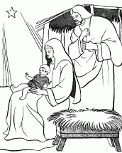 desenhos para colorir nascimento de jesus