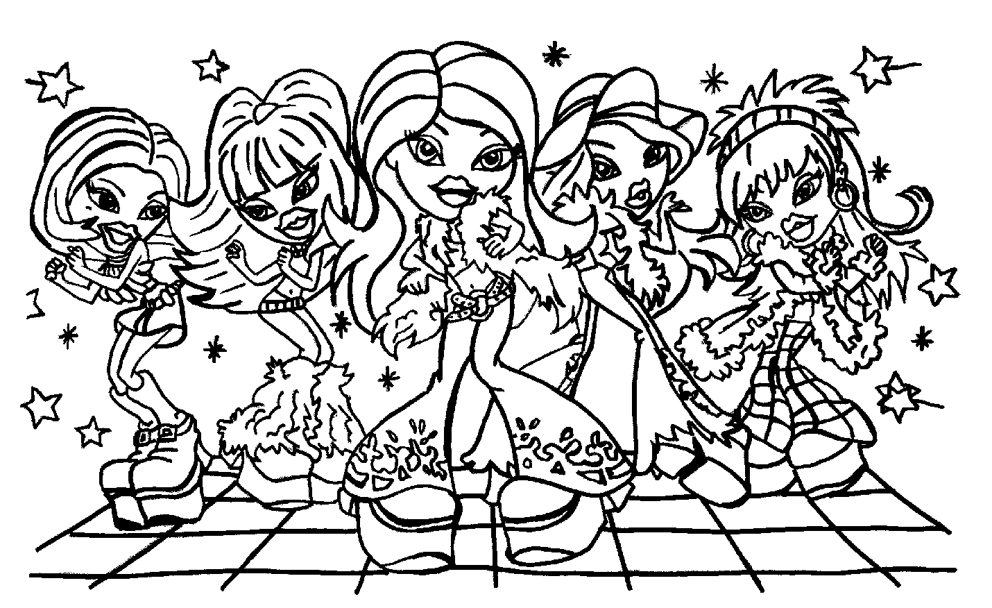 desenhos para imprimir da bratz