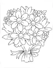 figura de flores para colorir