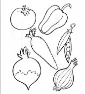 figuras de legumes para colorir