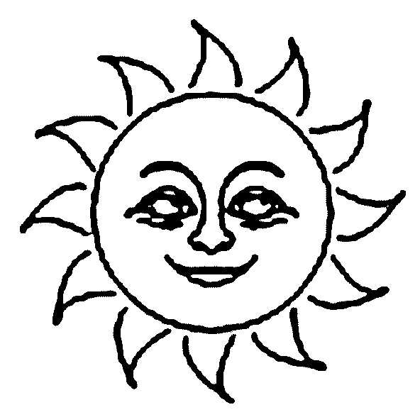 imagem de sol para colorir