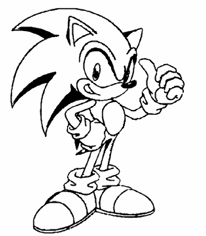 Imagens do Sonic para colorir