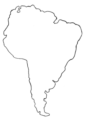 mapa america do sul para colorir