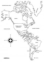 mapa america para colorir