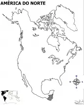 mapa da america do norte para colorir