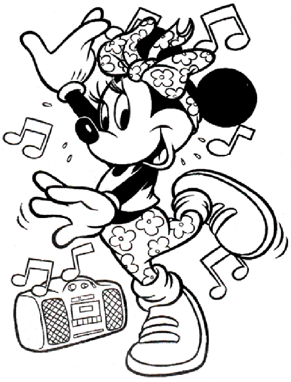 minnie para pintar imprimir