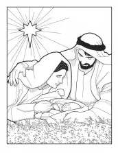 nascimento de jesus para colorir