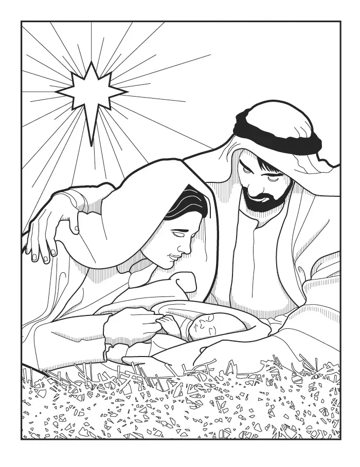 nascimento de jesus para colorir