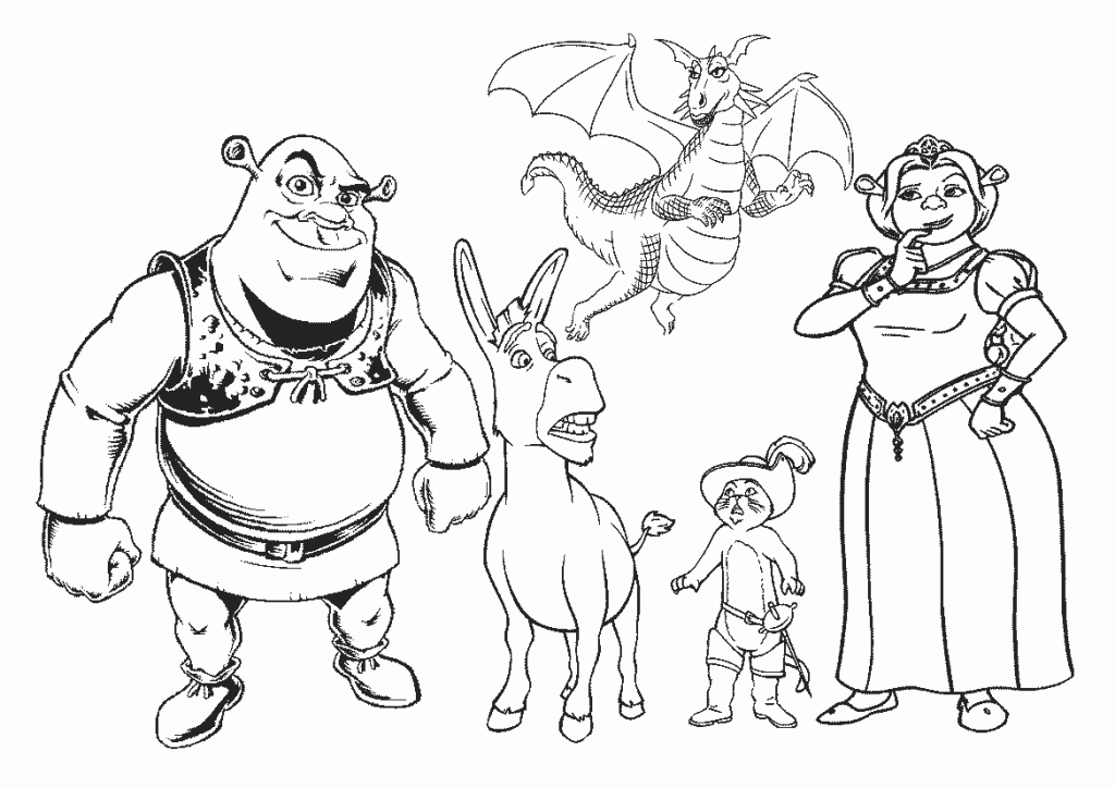 Shrek para colorir