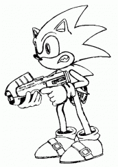 sonic para colorir