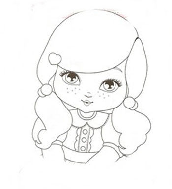 desenho para colorir jolie