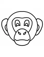 mascara de carnaval para colorir macaco