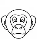 Rosto do macaco para colorir - Imprimir Desenhos