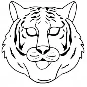 mascara de carnaval para colorir tigre