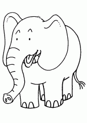 desenho para colorir de elefante