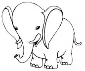 desenhos de elefantes para colorir
