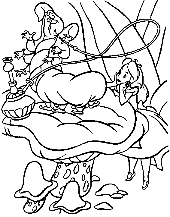 alice no pais das maravilhas desenhos para colorir