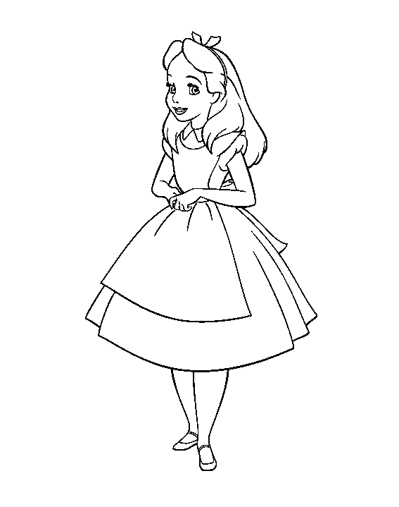 alice para colorir