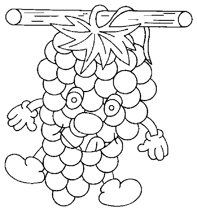 cacho de uvas para colorir