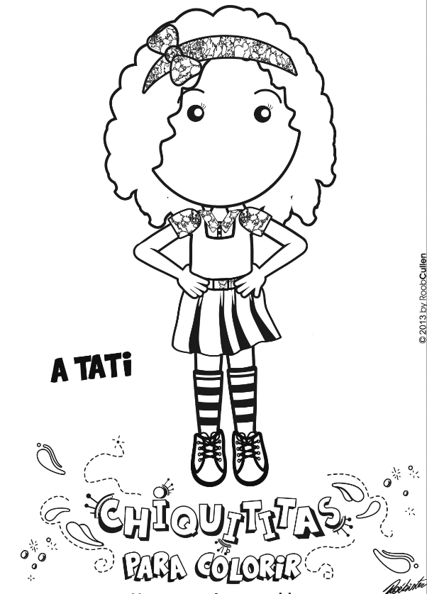 chiquititas para colorir - tati