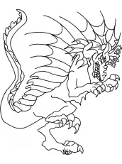 Desenho Para Colorir dragão na torre - Imagens Grátis Para Imprimir - img  31059
