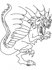 Desenho Para Colorir dragão na torre - Imagens Grátis Para Imprimir - img  31059