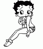 desenho da betty boop para colorir