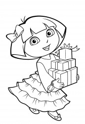 desenho da dora para colorir e imprimir