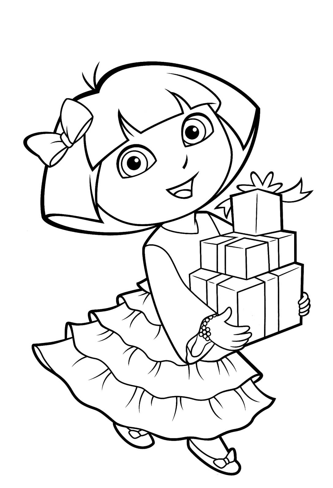 desenho da dora para colorir e imprimir