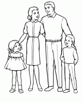 desenho da familia para colorir